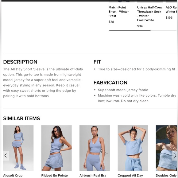 ALO All Day Short Sleeve Tee - Picture 4 of 8